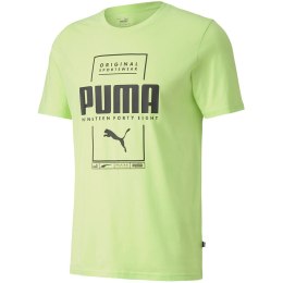 Koszulka męska Puma Box PUMA Tee Sharp zielona 584505 34