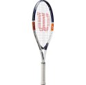 Rakieta do tenisa ziemnego Wilson Roland Garros Elite 25 Kit 25 z pokrowcem biało-granatowo-pomarańczowa WR039010F