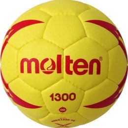 Piłka ręczna Molten żółto-czerwona H00X1300-YR miękka