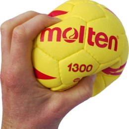 Piłka ręczna Molten żółto-czerwona H00X1300-YR miękka