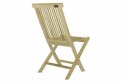 Komplet 4 x składane krzesła ogrodowe DIVERO z drewna tekowego