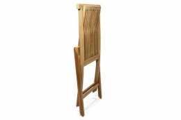 Składane krzesła DIVERO z drewna tekowego 2 szt.