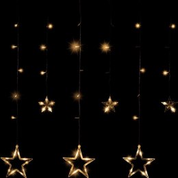 Dekoracja świąteczna - świecące gwiazdki,150LED, ciepła biel