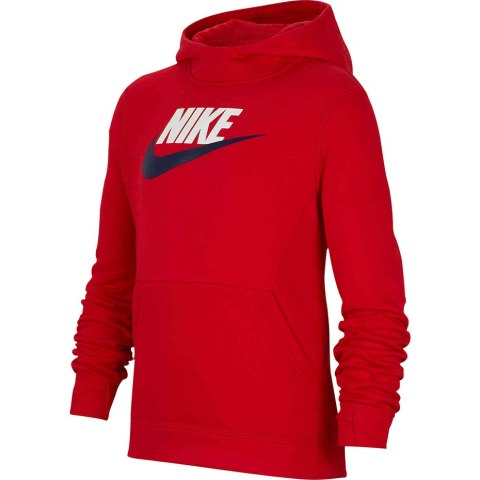 Bluza dla dzieci Nike B NSW PO Hoodie Club FLC HBR czerwona BV0783 661