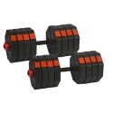 REGULOWANE HANTLE TRENINGOWE 2x20KG Z FUNKCJĄ SZTANGI EB FIT