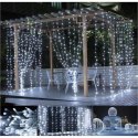 Świąteczna kurtyna świetlna - 3x6m, 600 LED, zimna biel