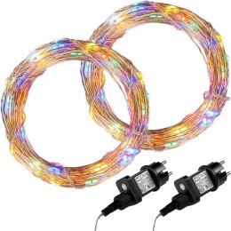 Zestaw 2 sztuk drutów świetlnych 100 LED - w kolorze