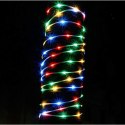 Słoneczne świetlny wąż - 100 LED, kolorowy