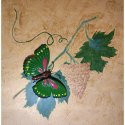 Motyl dekoracyjny 27cm zielony