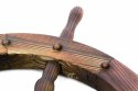 Koło sterowe drewniane Garth - stylowa rustykalna dekoracja 80 cm