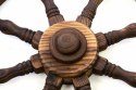 Koło sterowe drewniane Garth - stylowa rustykalna dekoracja 80 cm