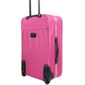 Zestaw walizek podróżnych na kółkach, 5-częściowy, różowy