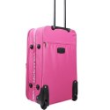 Zestaw walizek podróżnych na kółkach, 5-częściowy, różowy