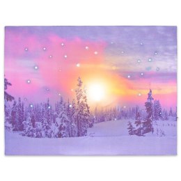 Podświetlany Obraz LED Śnieżny las, 41 LED, 30 x 40 cm