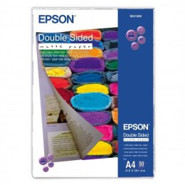 Epson Double-Sided Matte Paper, biała, 50, szt. szt., dwustronny druk, C13S041569, do drukarek atramentowych, 210x297mm (A4), A4