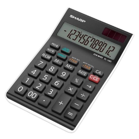 Sharp Kalkulator EL-128C, szaro-biały, stołowy