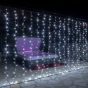 Świąteczna kurtyna świetlna - 6x3m, 600 LED, zimna biel