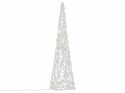 Świąteczna akrylowa piramida 60 cm - ciepła biel, na baterie