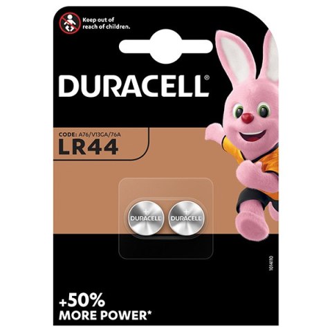 Bateria alkaliczna, LR44, Duracell, blistr, 2-pack, 42461