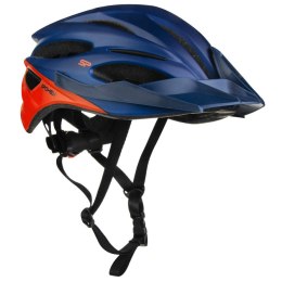 Kask rowerowy Spokey Spectro niebiesko-pomarańczowy 55-58 cm 928242