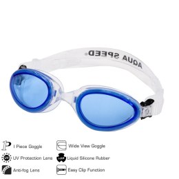 Okulary pływackie Aqua-speed Sonic biało niebieskie 61