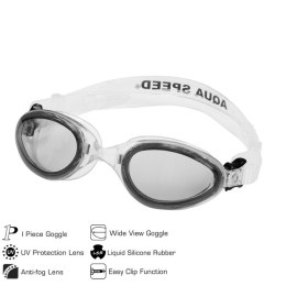 Okulary pływackie Aqua-speed Sonic biało szare 53