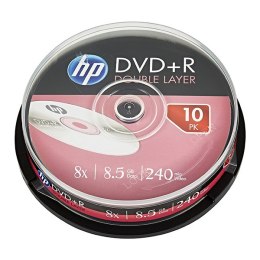HP DVD+R  DRE00060-3  10-pack  8.5GB  8x  12cm  cake box  Dual Layer  bez możliwości nadruku  do archiwizacji danych