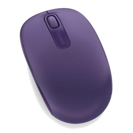 Microsoft Mysz Mobile Mouse 1850, 1000DPI, 2.4 [GHz], optyczna, 3kl., 1 scroll, bezprzewodowa, fioletowy, 1 szt AA, Klasyczna, M
