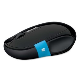 Microsoft Mysz Sculpt Comfort Mouse, 4000DPI, 2.4 [GHz], optyczna, 6kl., 1 scroll, bezprzewodowa, czarna, 2 szt AA, klasyczna, B