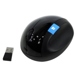 Microsoft Mysz Sculpt Ergonomic Mouse, 1000DPI, 2.4 [GHz], laserowa, 7kl., 1 scroll, bezprzewodowa, czarna, 2 szt AA, klasyczna,
