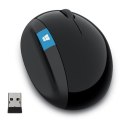 Microsoft Mysz Sculpt Ergonomic Mouse, 1000DPI, 2.4 [GHz], laserowa, 7kl., 1 scroll, bezprzewodowa, czarna, 2 szt AA, klasyczna,