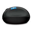 Microsoft Mysz Sculpt Ergonomic Mouse, 1000DPI, 2.4 [GHz], laserowa, 7kl., 1 scroll, bezprzewodowa, czarna, 2 szt AA, klasyczna,