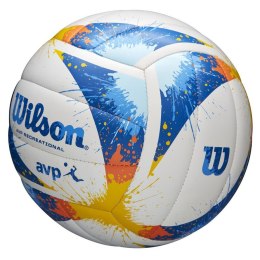 Piłka siatkowa Wilson Avp Splatter biało-niebieska WTH30120XB