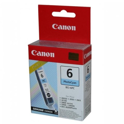 Canon oryginalny ink / tusz BCI6PC, photo cyan, 13 4709A002, Canon S800, 820D, 830D, 900, 9000, i950