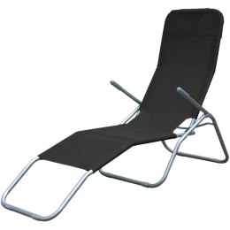 Leżak fotel składany grawitacyjny Lazzy czarny
