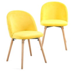 Zestaw krzeseł do jadalni , żółtych, 2 szt