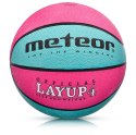 Piłka do kosza Meteor LayUp 4 różowo-niebieska 07078
