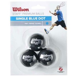 Piłki do squasha Wilson Staff Single Blue Dot czarne WRT618000