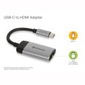 USB (3.1) hub 1-port, 49143, szara, délka kabelu 10cm, Verbatim, 1x HDMI