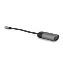 USB (3.1) hub 1-port, 49145, szara, délka kabelu 10cm, Verbatim, adapter USB C na VGA
