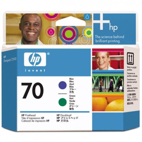 HP oryginalny głowica drukująca C9408A, HP 70, blue/green, HP DesignJet Z3100