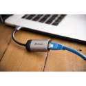 USB (3.1) hub 1-port, 49146, szara, délka kabelu 10cm, Verbatim, adapter USB C na Ethernet
