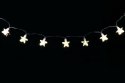 Świąteczny świetlny łańcuch - gwiazdki, ciepła biel