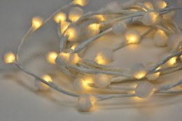 Bożonarodzeniowe LED oświetlenie - płatki śniegu - 48 LED, ciepłe białe