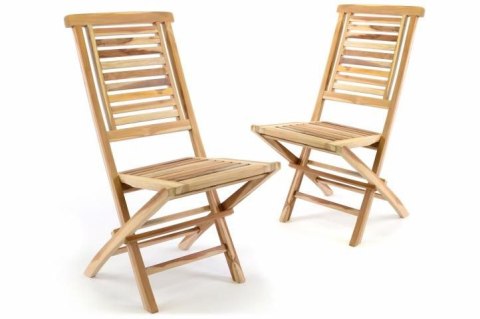 Zestaw 2 sztuk DIVERO "Hantown" składane krzesło ogrodowe
