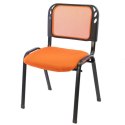 Zestaw krzeseł do sztaplowania, pomarańczowy - 8 szt