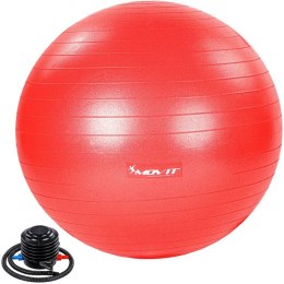 MOVIT Piłka gimnastyczna z pompką, 85 cm, czerwony