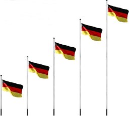 Maszt flagowy z flagą drużyny niemieckiej 650 cm