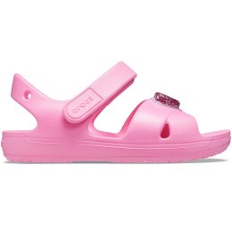 Crocs sandały dla dzieci Classic Cross Strap Charm różowe 206947 669