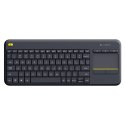 Logitech K400 Plus, Klawiatura AA, CZ, multimedialny, 2.4 [GHz], bezprzewodowa, czarna